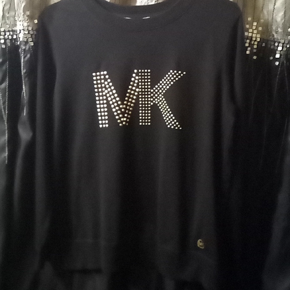 Michael Kors Black Studded Sweatshirt